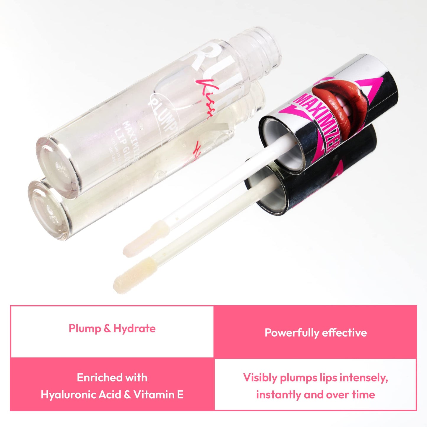 Ruby Kisses Hyaluronic Lip Gloss, High-Shine Volumizing Plumping Hydrating Beauty & Personal Care Ruby Kisses
