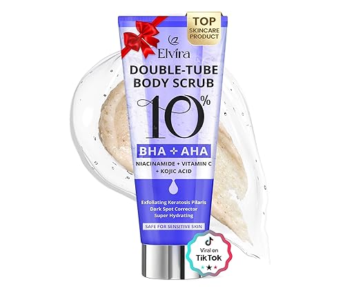 Elvira KP Bump Eraser Foot & Body Scrub, Exfoliating Scrub for Keratosis Pilaris, Smooth Skin with 10% AHA BHA & Niacinamide, Deep Moisturizing Beauty & Personal Care Elvira