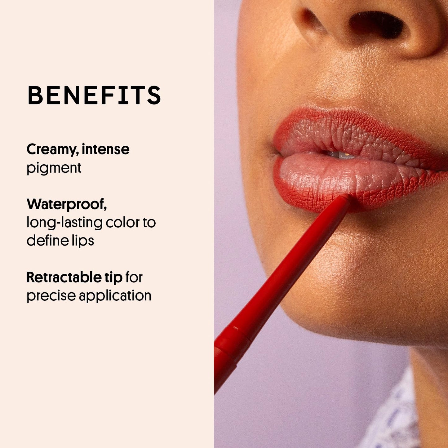 Winky Lux Dirty Love Demi Matte Lip Liner Pencil - Vibrant Red Lipliner, Waterproof Long Lasting Formula, Creamy Retractable Tip For Precision Beauty & Personal Care Winky Lux
