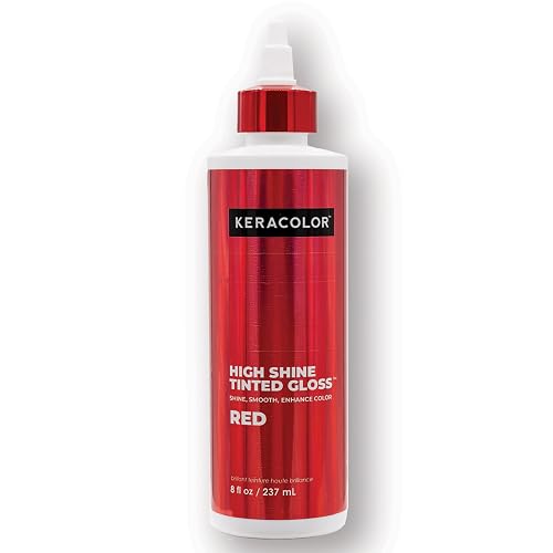 Keracolor High Shine Tinted Hair Gloss, In-Shower Hair Glaze, Sheer Color-Enhancing Glossing Treatment, Red, 8 Fl Oz Beauty & Personal Care KERACOLOR