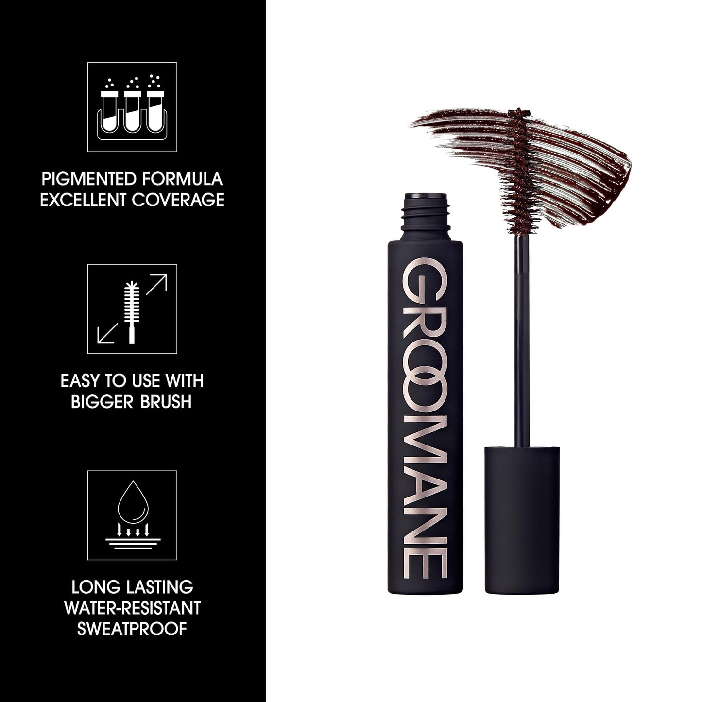 Red by Kiss Groomane Men Gray Coverage Touch-Up, Temporary Brush-On Hair Color for Beards, Sideburns Root & Brows, Water-Resistant & Sweatproof, Easy Beauty & Personal Care Red by Kiss