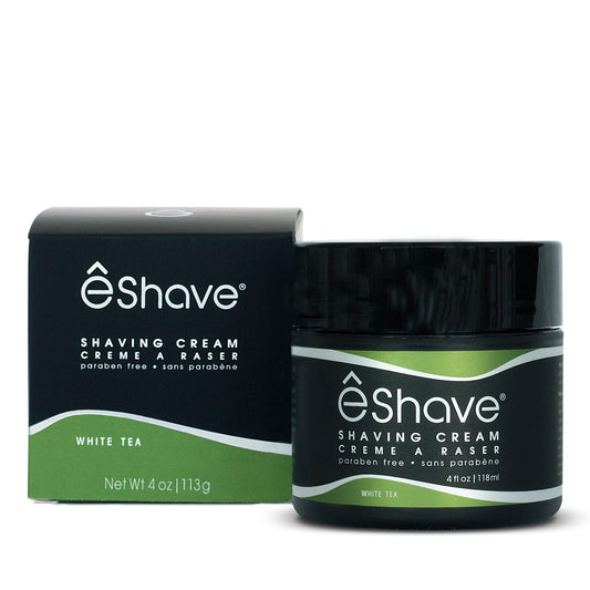 eShave Shaving Cream for Men, White Tea, prevents shaving irritation and razor burn, generates a rich lather for a soft, silky, Smoothest Shave Beauty and Personal Care eShave