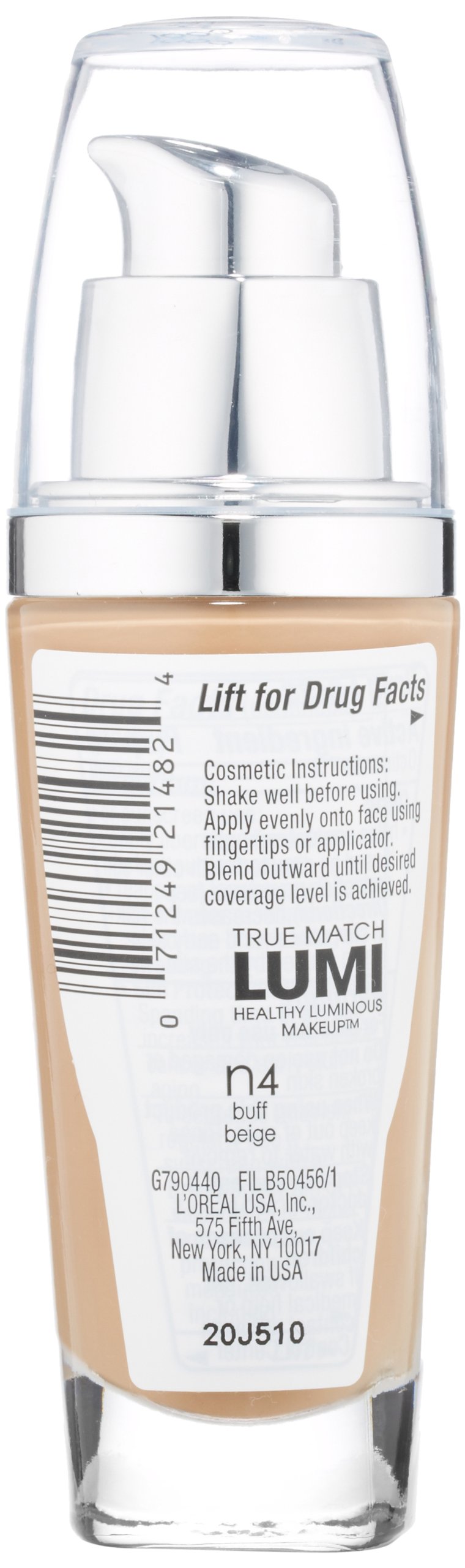 L'Oréal Paris True Match Lumi Healthy Luminous Makeup, N4 Buff Beige, 1 fl. oz. Beauty & Personal Care L'Oreal Paris