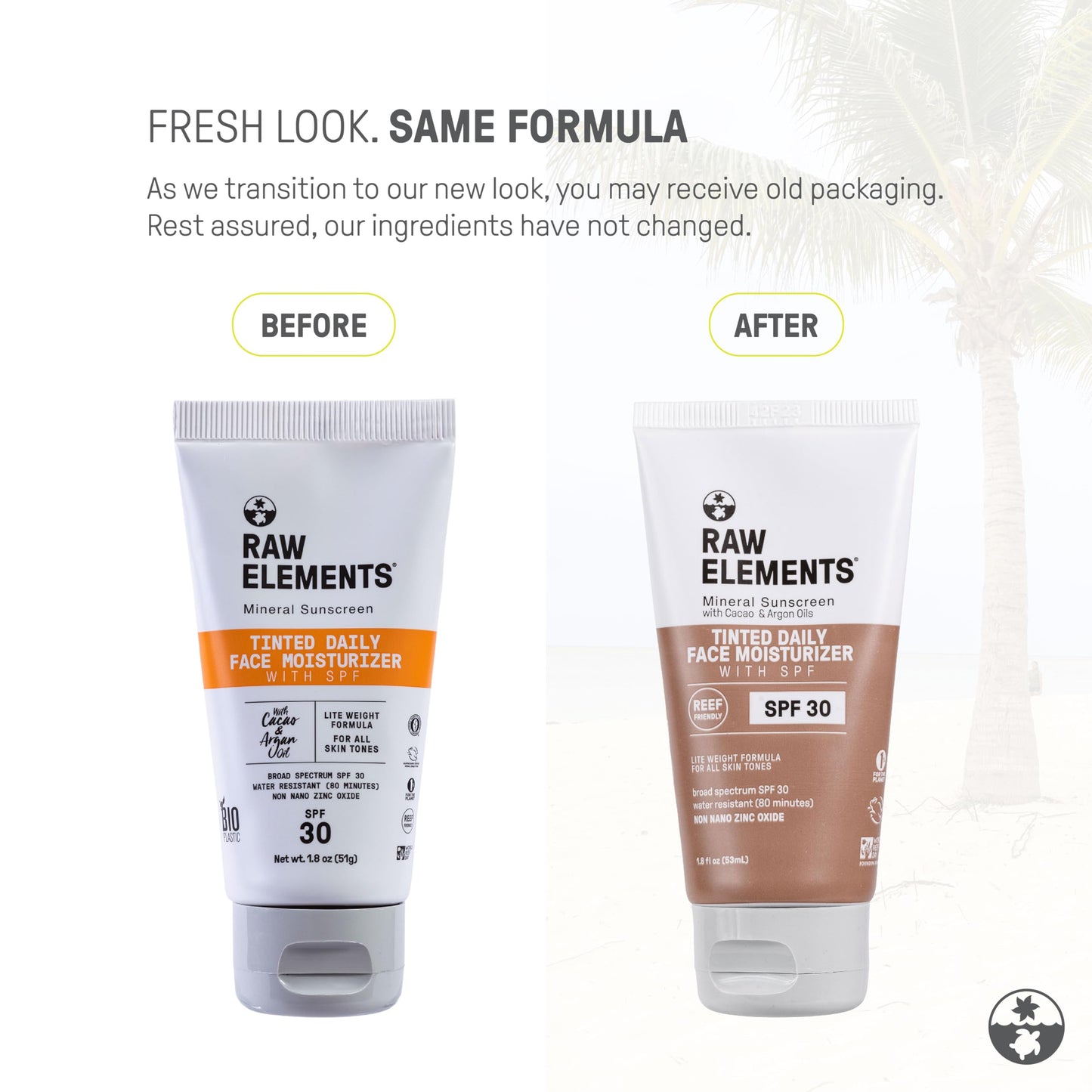 Raw Elements Tinted Daily Face Moisturizer All-Natural Mineral Sunscreen | Non-Nano Zinc Oxide, 95% Organic, Reef Safe, SPF 30, in Bio-Resin Tube Beauty & Personal Care Raw Elements