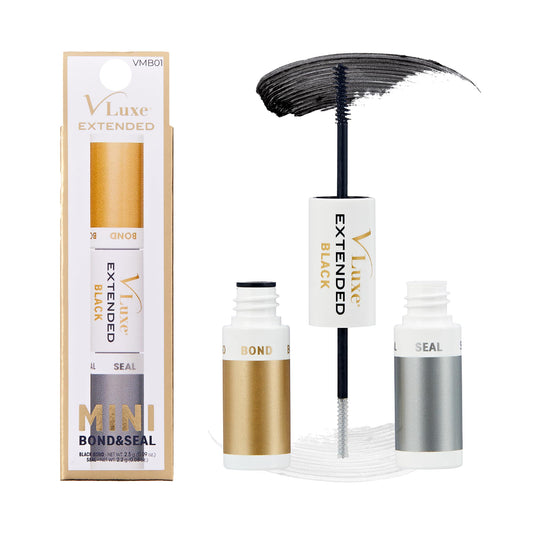 VLuxe DIY Eyelash Extension Mini Bond & Seal Lash Adhesive Infused with Biotin & Vitamin E, Strong Nourishing Water Resistant Lash Glue