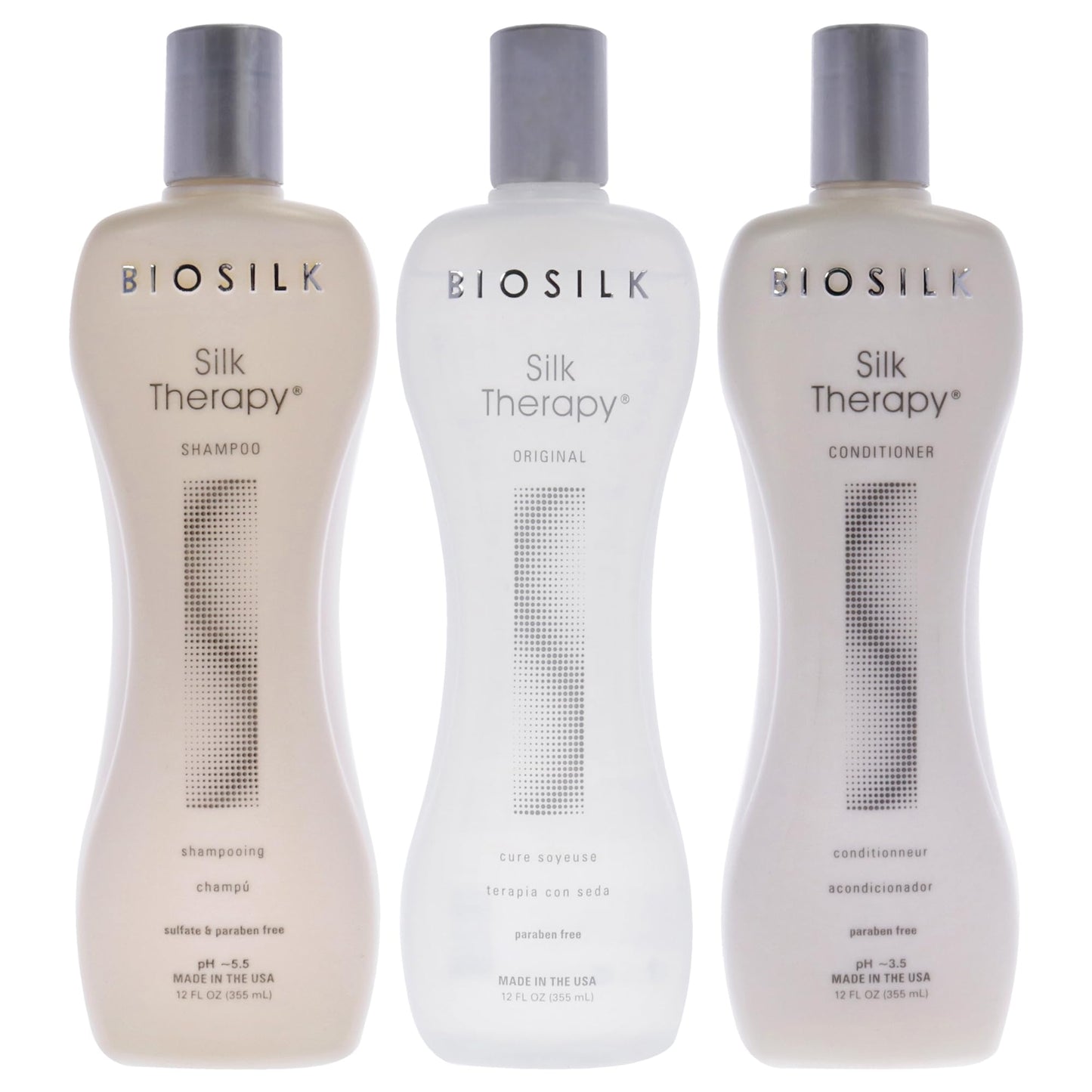 Biosilk Hair Therapy 12Oz Biosilk Therapy Shampoo, 12Oz Biosilk Therapy Conditioner, 12Oz Biosilk Therapy Serum Beauty & Personal Care BioSilk