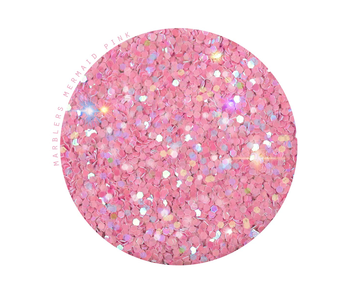 MARBLERS Mermaid Shaped Face & Body Glitter [Pink] 0.18oz (5g) | Chunky | Chopped | Flake | Non-Toxic | Vegan | Cruelty-Free | Festival, Rave & Party Beauty & Personal Care MARBLERS