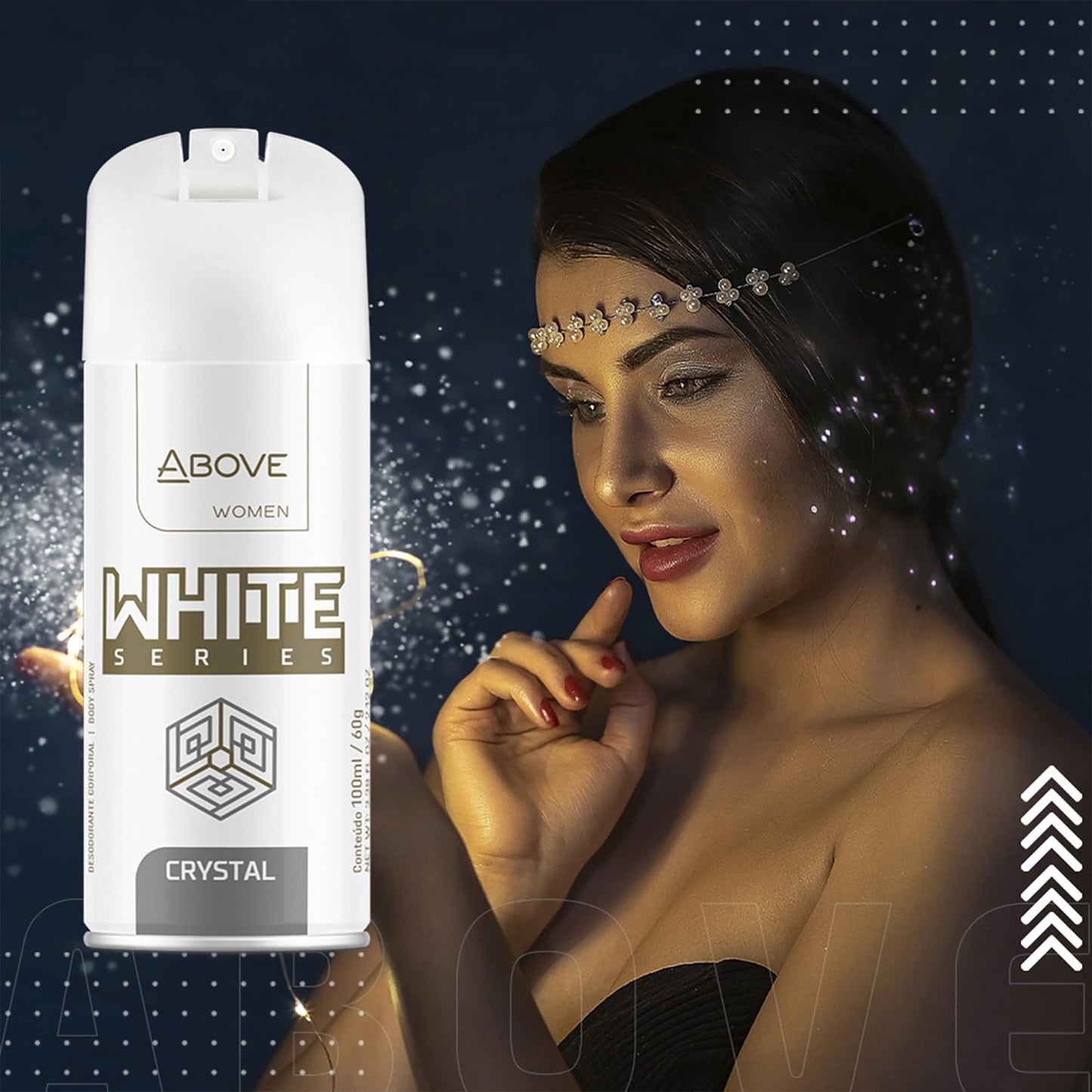 ABOVE White Series Body Spray, Crystal, 4 pcs - Deodorant Spray - Masks Perspiration Odors - Long-Lasting Dry Spray - Paraben-Free - Cruelty-Free 2.12 Beauty and Personal Care ABOVE