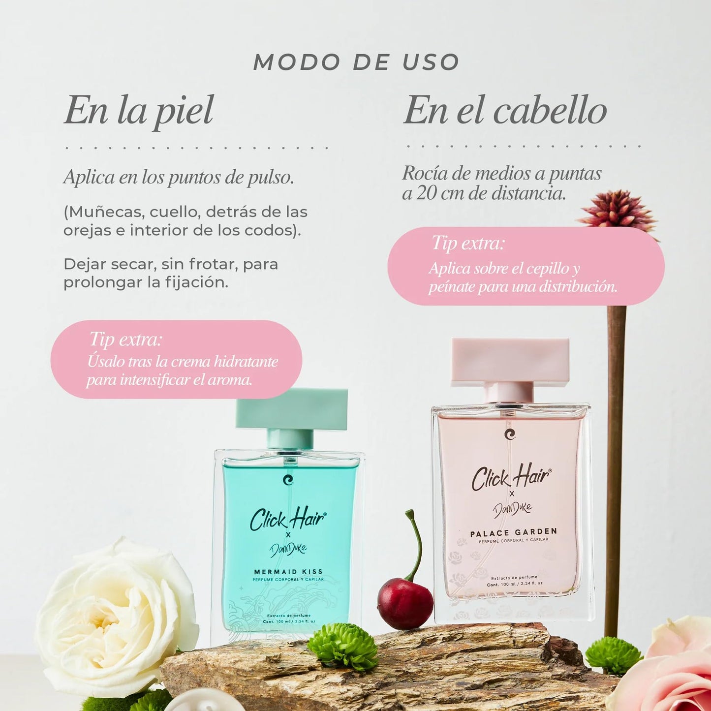 Click Hair Perfume Body And Hair x Dani Duke Mermaid Kiss | Perfume Corporal y Capilar Mermaid Kiss Colombia (3.7oz - 110ml) Beauty & Personal Care Click Hair