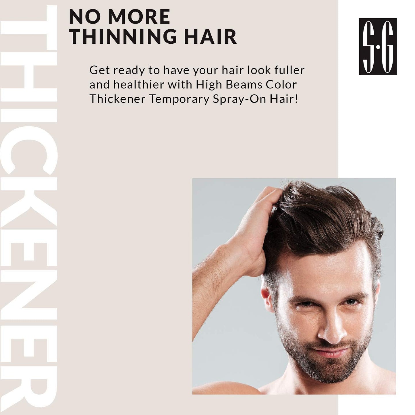 Salon Grafix High Beams Color Thickener Temporary Spray - Black for Unisex - 2.7 oz Hair Color Beauty & Personal Care Salon Grafix