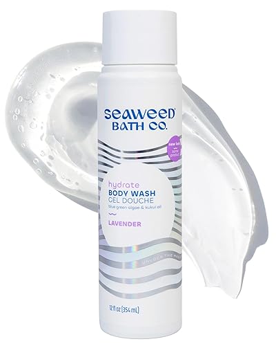 Seaweed Bath Co. Hydrate Body Wash - Lavender - Hydrating Foaming Cleanser with Soothing Natural Ingredients - Vegan, Paraben and Sulfate Free Shower Beauty & Personal Care The Seaweed Bath Co.