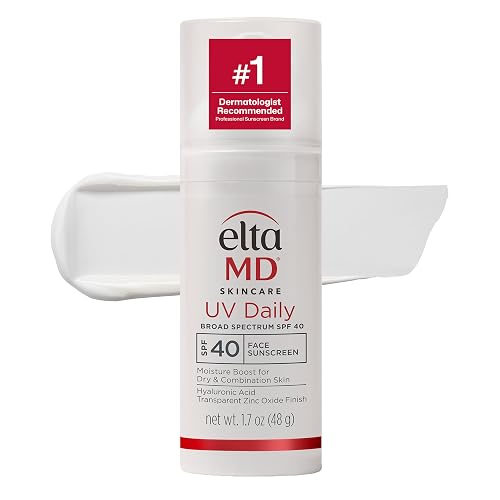EltaMD UV Daily SPF 40 Face Sunscreen Moisturizer with Zinc Oxide, Daily Face Moisturizer with SPF, Sunscreen, For Dry Skin 1.7 oz Pump Beauty & Personal Care EltaMD