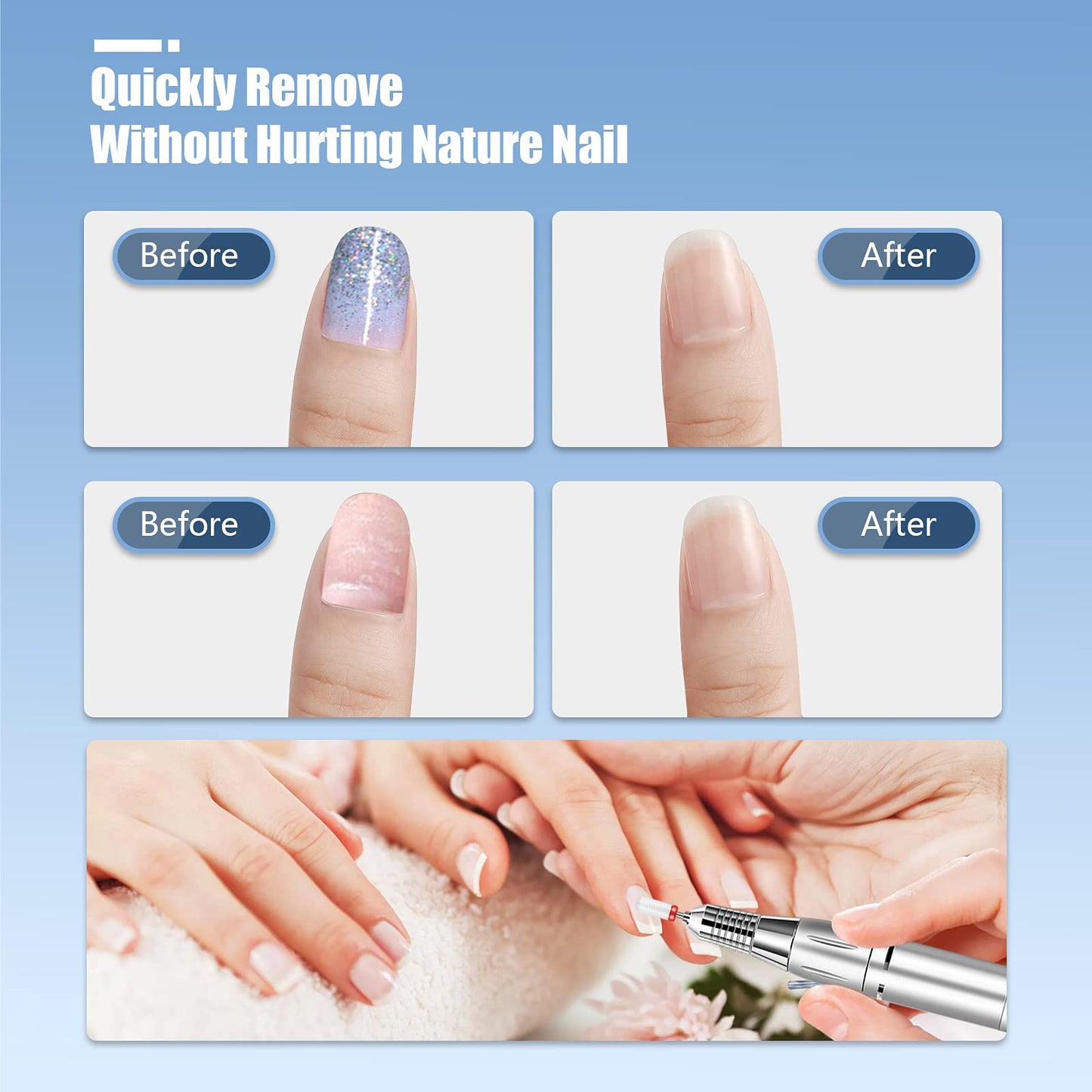 Depvko 13PC Nail Drill Bits Set, Drill Bits for Nails, 3pcs Tungsten Carbide Drill Bits+ 3pcs Ceramic Efile Nail Drill Bits+ 6pcs Cuticle Drill Bits+ Beauty & Personal Care Depvko