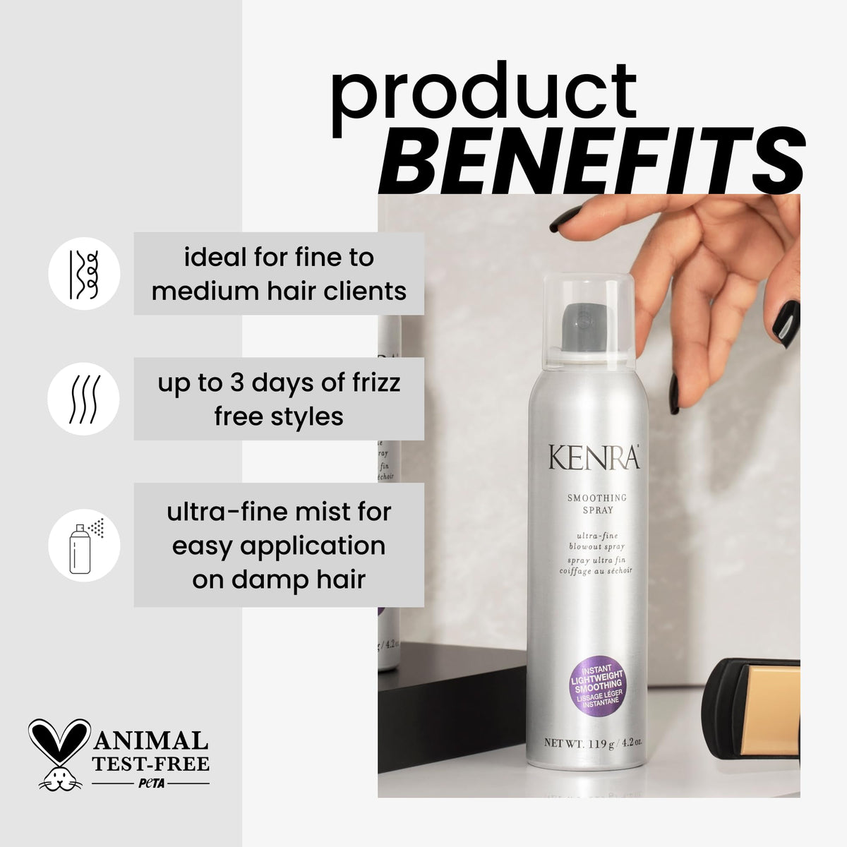 Kenra Professional Smoothing Spray | Ultra-Fine Blowout Spray | Heat Protectant | Provides Instant Smoothing For Fine To Medium Hair | Up to 3 Days Beauty & Personal Care Kenra