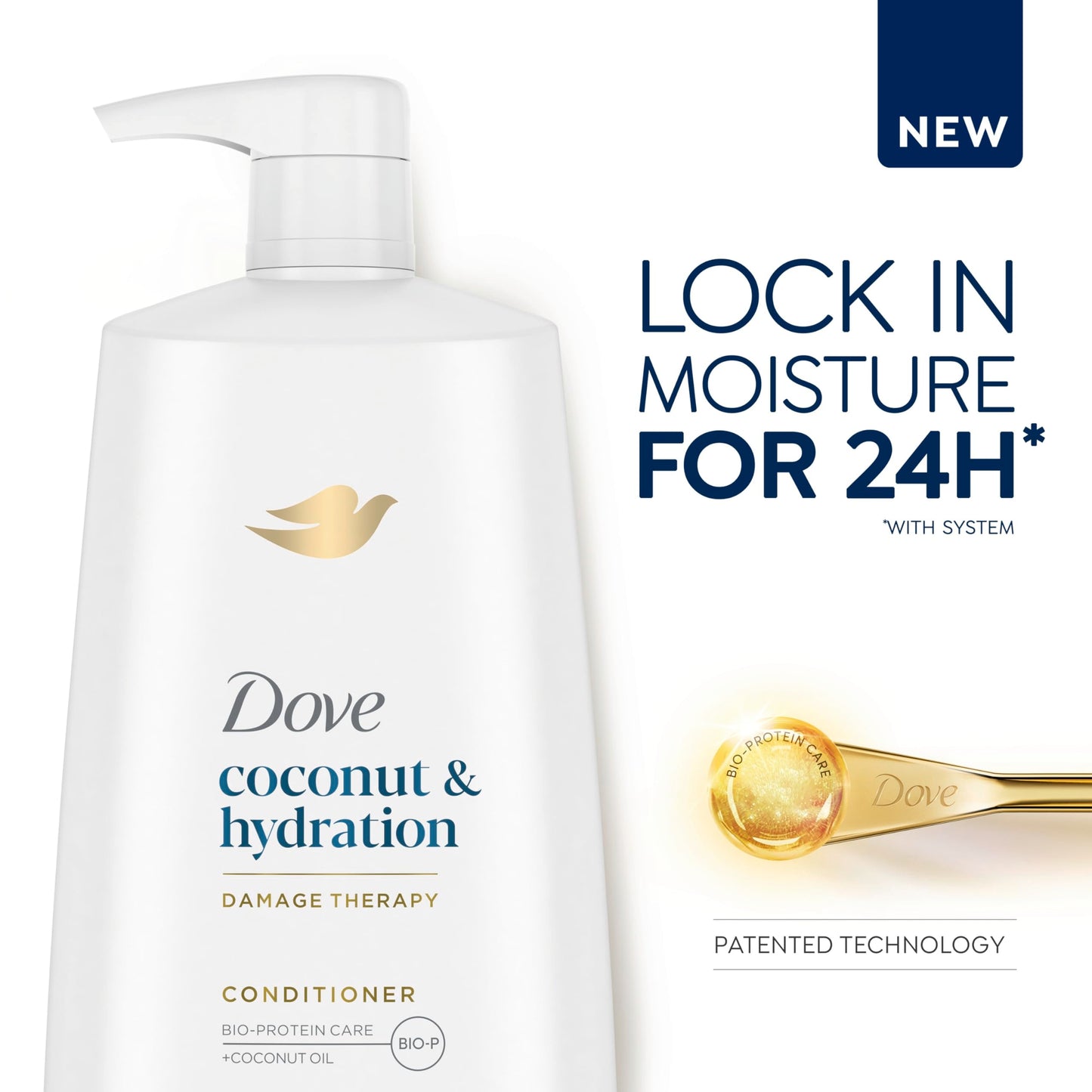 Dove Ultra Care Coconut & Hydration Conditioner for Dry Hair with Jojoba and Sweet Almond Oils, 25.4 oz Beauty & Personal Care Dove
