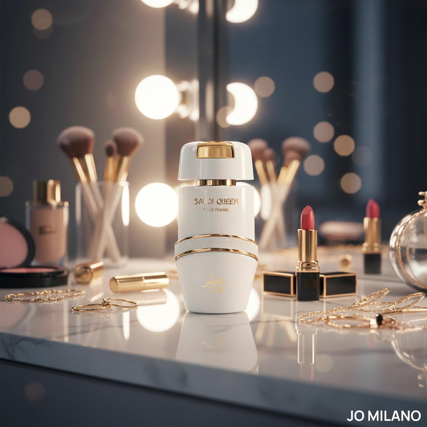 Jo Milano Saudi Queen Eau De Parfum Spray | 3.4 oz (100ml) | Fruity, Sweet, Oud, Musk, Patchouli, Vanilla Scent | Long Lasting Fragrance for Women Beauty & Personal Care Jo Milano