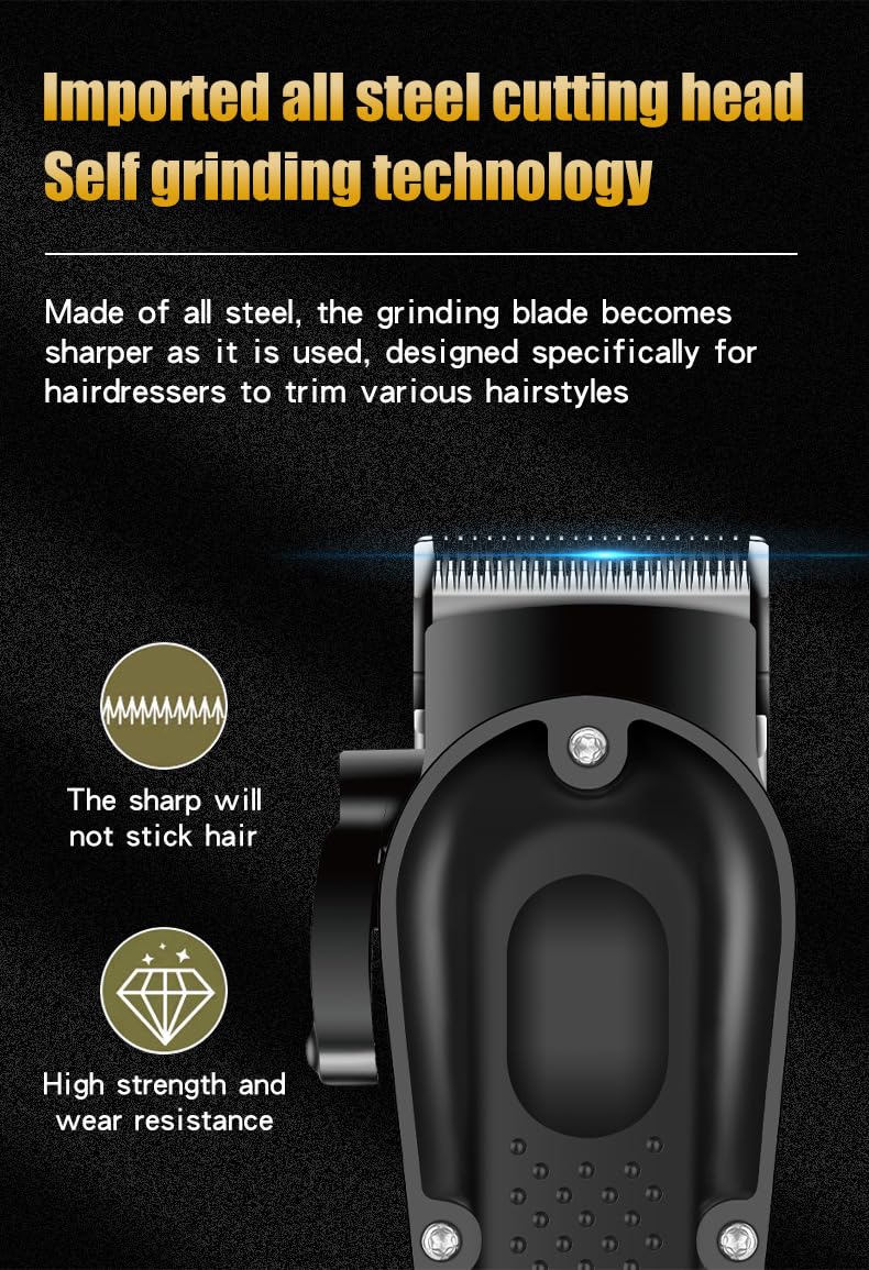 Hair Clippers for Men Professional, Cordless Electric Trimmer with Fast Charging Port, LED Screen, 4 Limit Combs Cutting Kit, Barber & Home Beauty and Personal Care QDKVTNDJZ