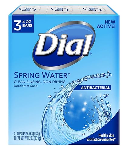 Dial Antibacterial Deodorant Soap, Spring Water, 4 Ounce, 3 Bars Beauty & Personal Care Dial
