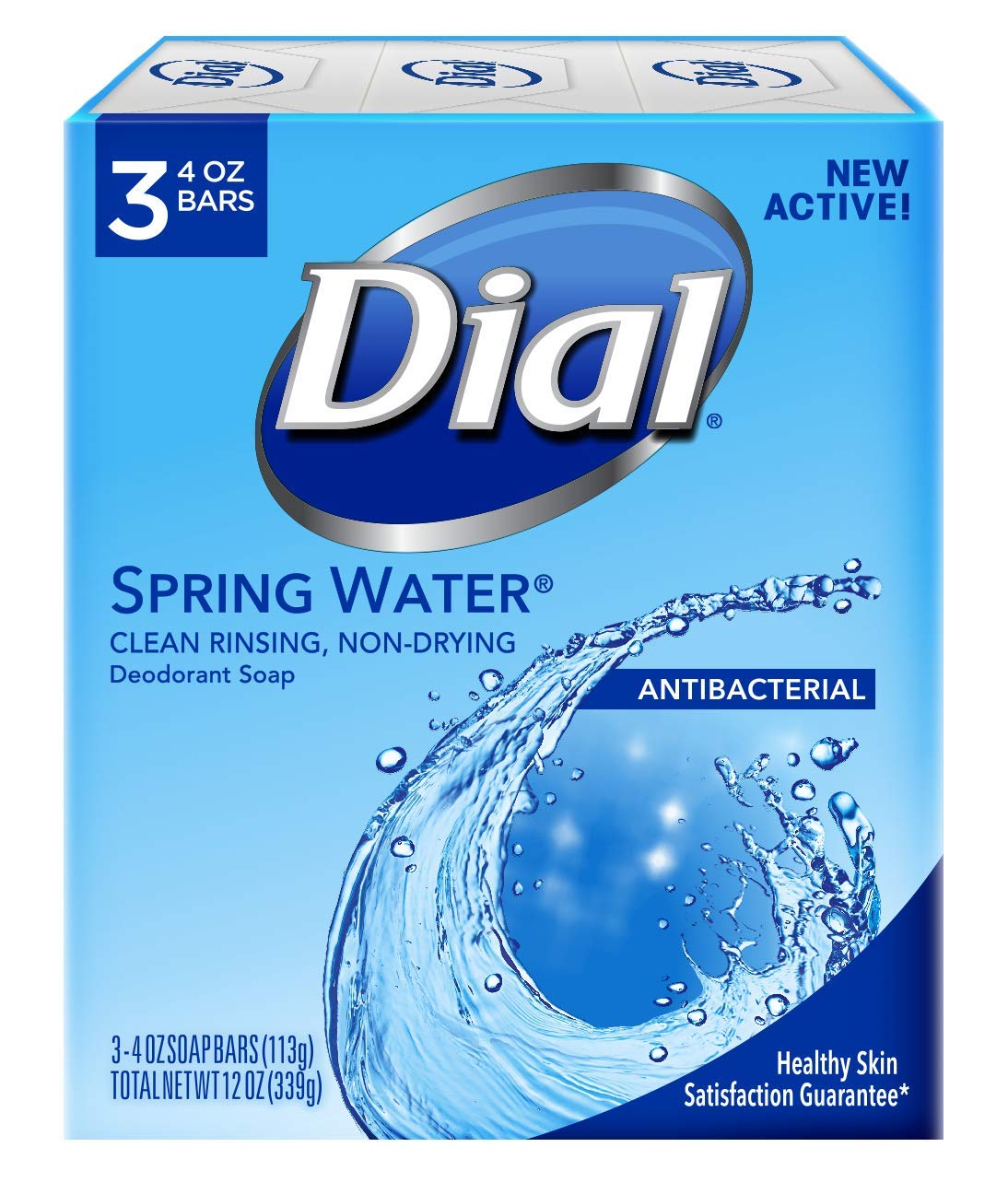 Dial Antibacterial Deodorant Soap, Spring Water, 4 Ounce, 3 Bars Beauty & Personal Care Dial