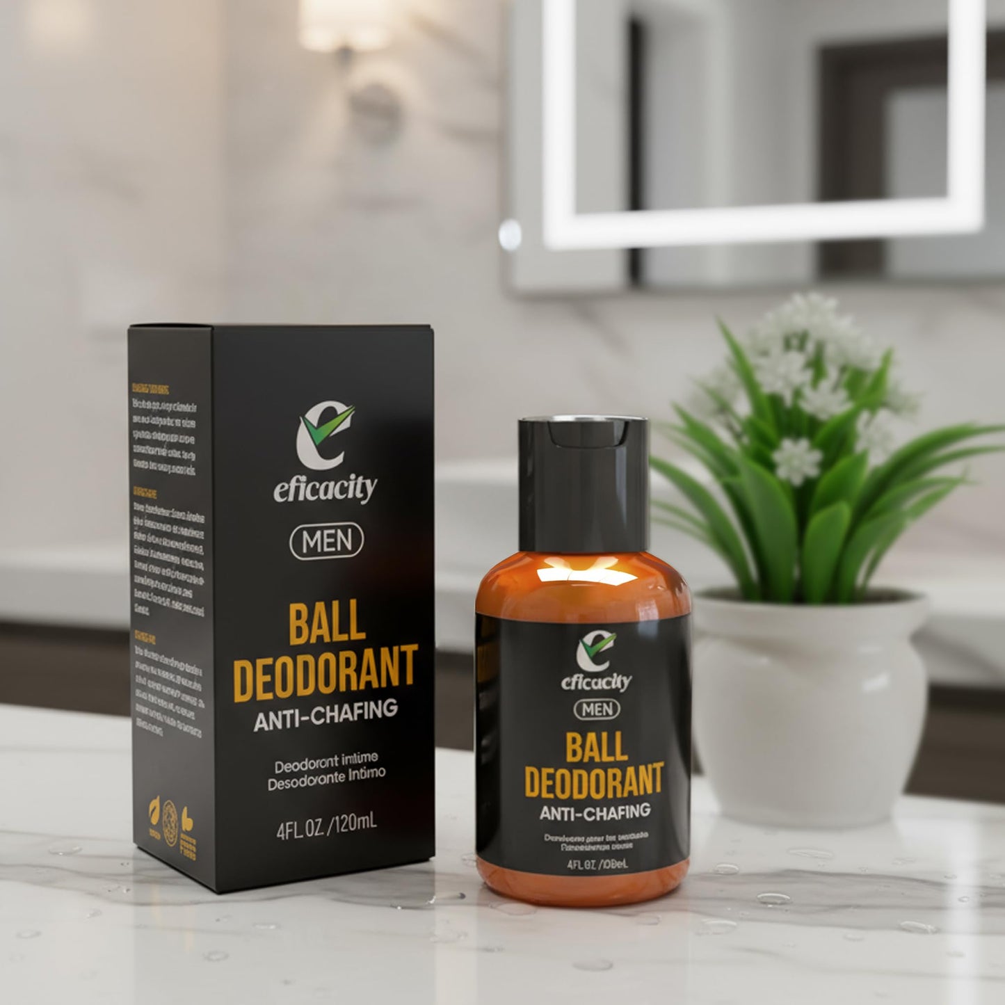 Eficacity MEN - Intimate Deodorant Anti-Chafing Lotion for Men - Refreshing & Hydrating - Anti-Friction & Odor Control - Vegan, Paraben-Free Beauty and Personal Care Robutop