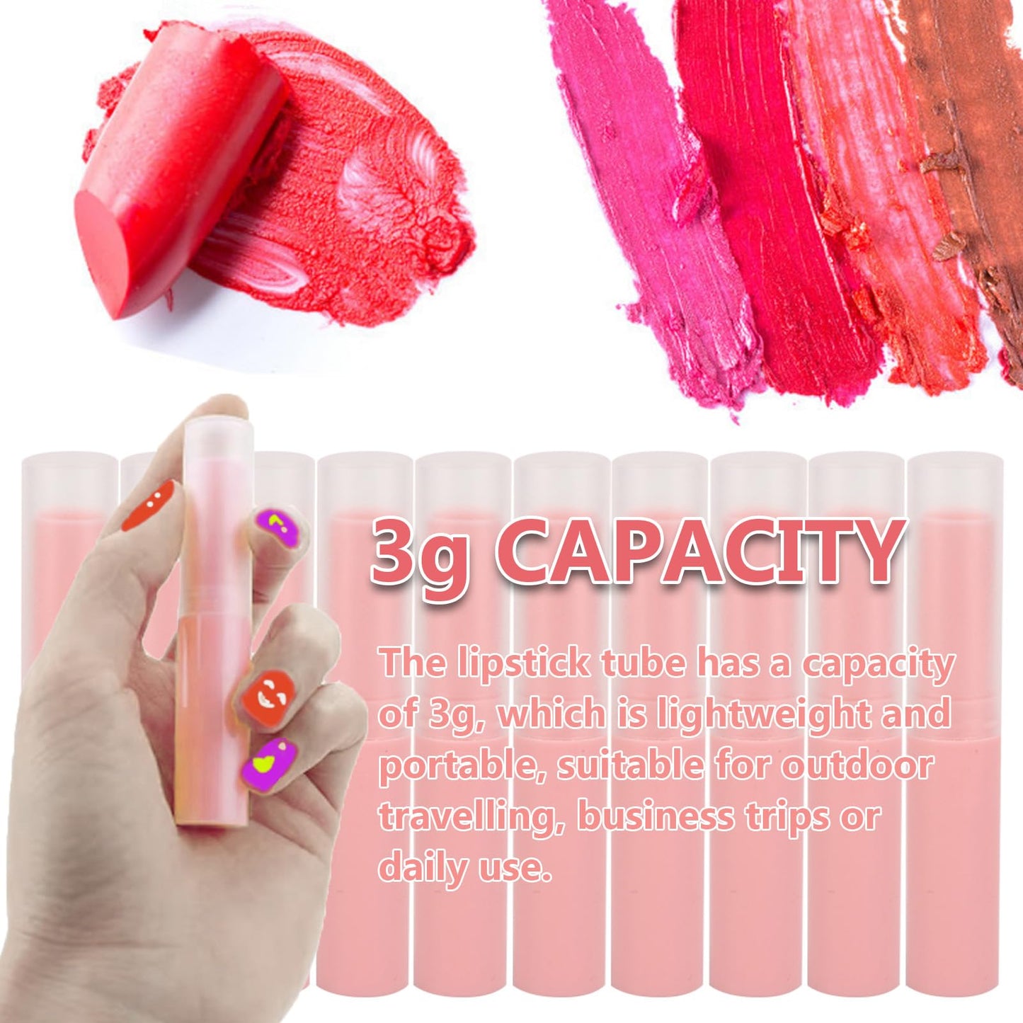 Milltrip 10pcs Empty Lip Balm Tube Lip Gloss Container DIY Lipstick Making Accessory for DIY Cosmetic (07# lipstick tube [pink]) Beauty and Personal Care Milltrip