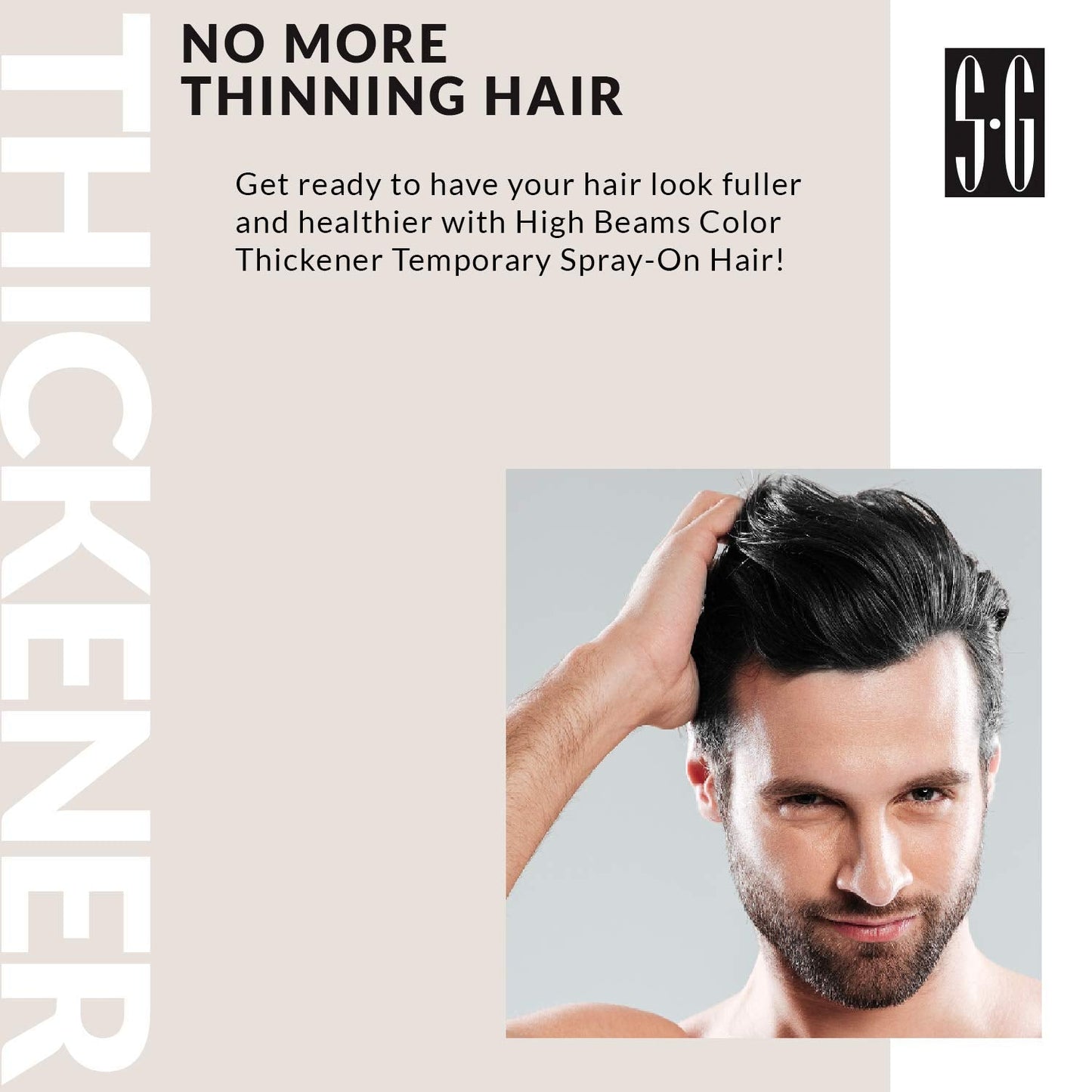 Salon Grafix High Beams Color Thickener Temporary Spray - Jet Black for Unisex - 2.7 oz Hair Color Beauty & Personal Care Salon Grafix