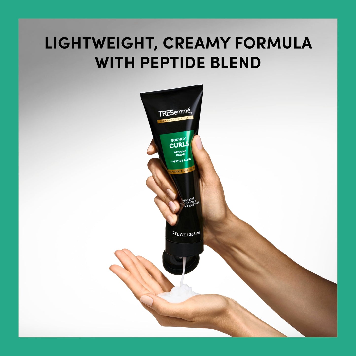 TRESemmé Defining Cream 1 ct Bouncy Curls for Lightweight + Curl Control + Humidity Protection, with Peptide Blend, 9 fl oz Beauty & Personal Care TRESemmé