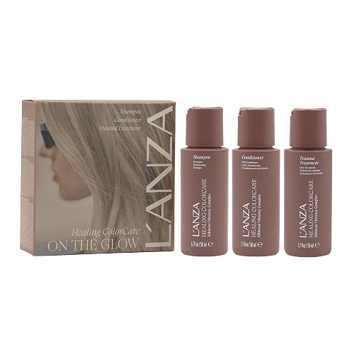 L'ANZA Healing Colorcare Mini Hair Care Kit, Color-Safe Shampoo, Conditioner & Trauma Treatment Leave-In for Dry, Damaged or Treated Hair, Anti-Fade Beauty & Personal Care L’ANZA