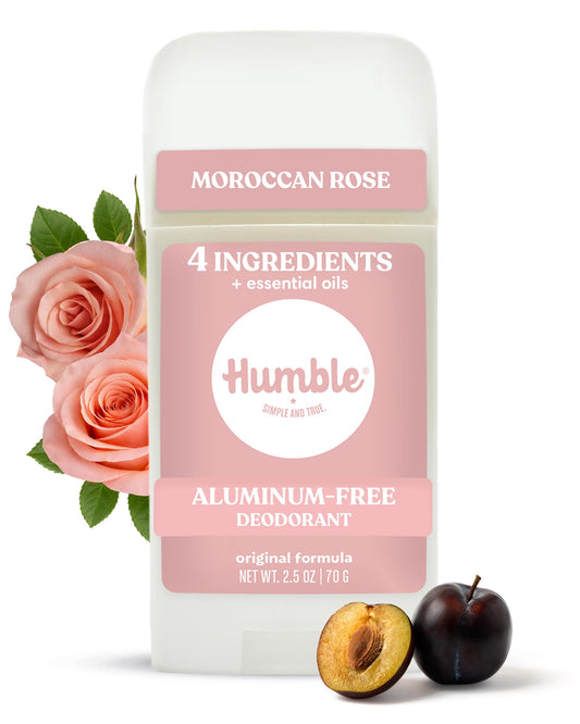 Humble Aluminum-Free Deodorant for Women & Men, Moroccan Rose - Clean & Fresh Natural Deodorant Stick with Essential Oils for Long-Lasting Odor Beauty and Personal Care HUMBLE SIMPLE AND TRUE.