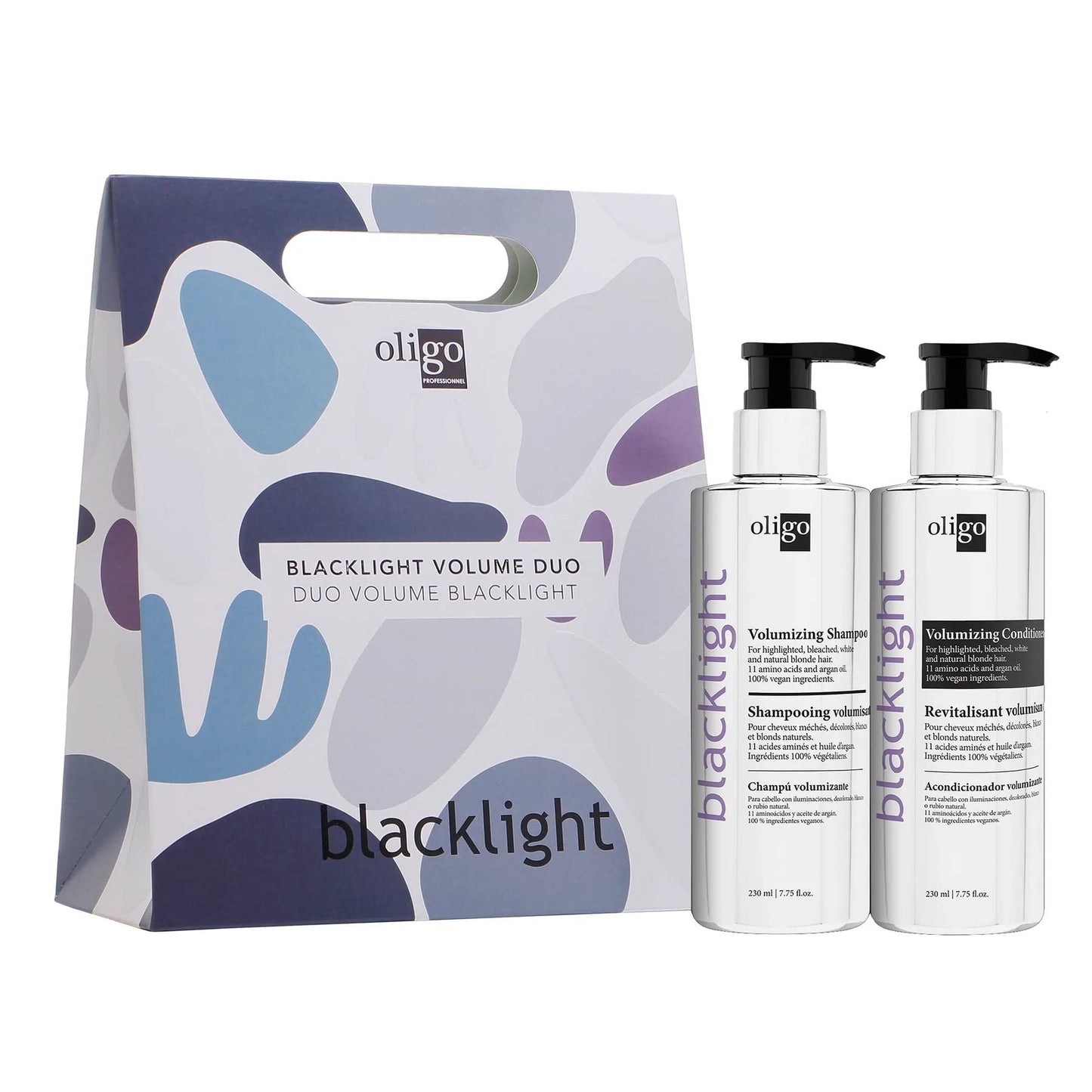 Oligo Professionnel - Blacklight Volume Shampoo and Conditioner for blondes - Sulfate free - Vegan - For color treated hair - Hydrating and volumizing Beauty & Personal Care Oligo Professionnel