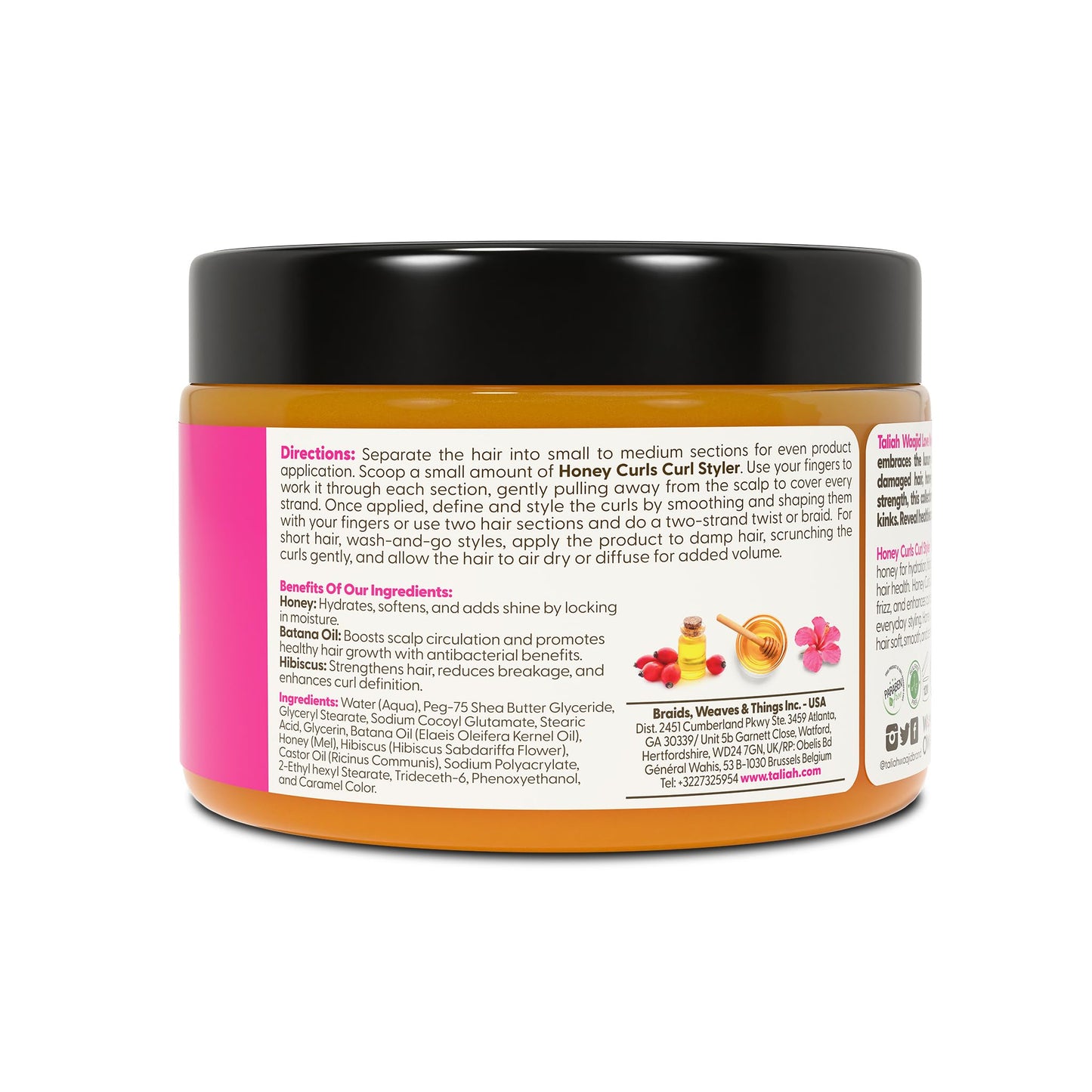 Taliah Waajid Love My Natural Hair Honey Curls Curl Styler 12oz - Curl Defining Cream with Honey - Moisturizing, Frizz-Control Styler for Natural Beauty & Personal Care Taliah Waajid black earth products