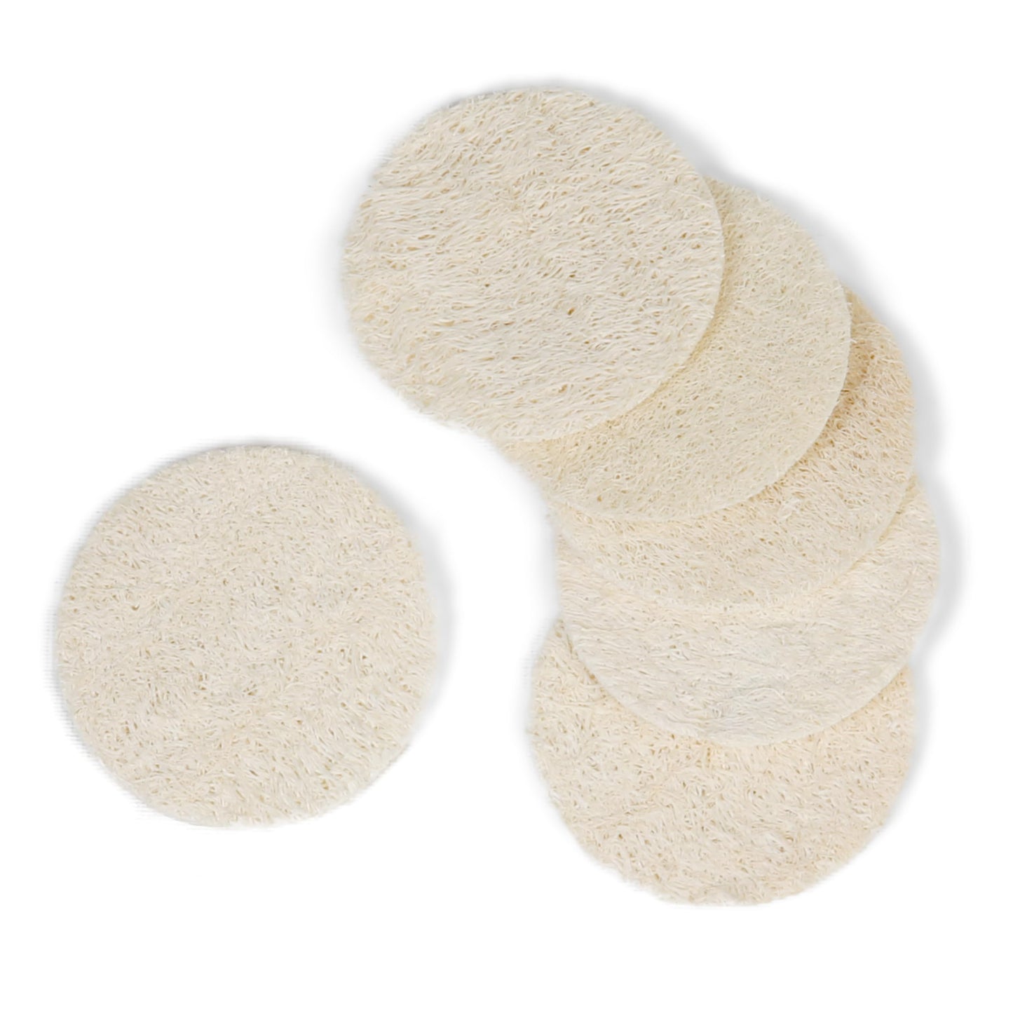 Eco Bath London Natural Loofah Face Exfoliating Scrubber Pads - Facial Pad Scrubber, 6 Pack - Face Exfoliator Pad, Facial Scrubber, Exfoliating Face Beauty and Personal Care Eco Bath London