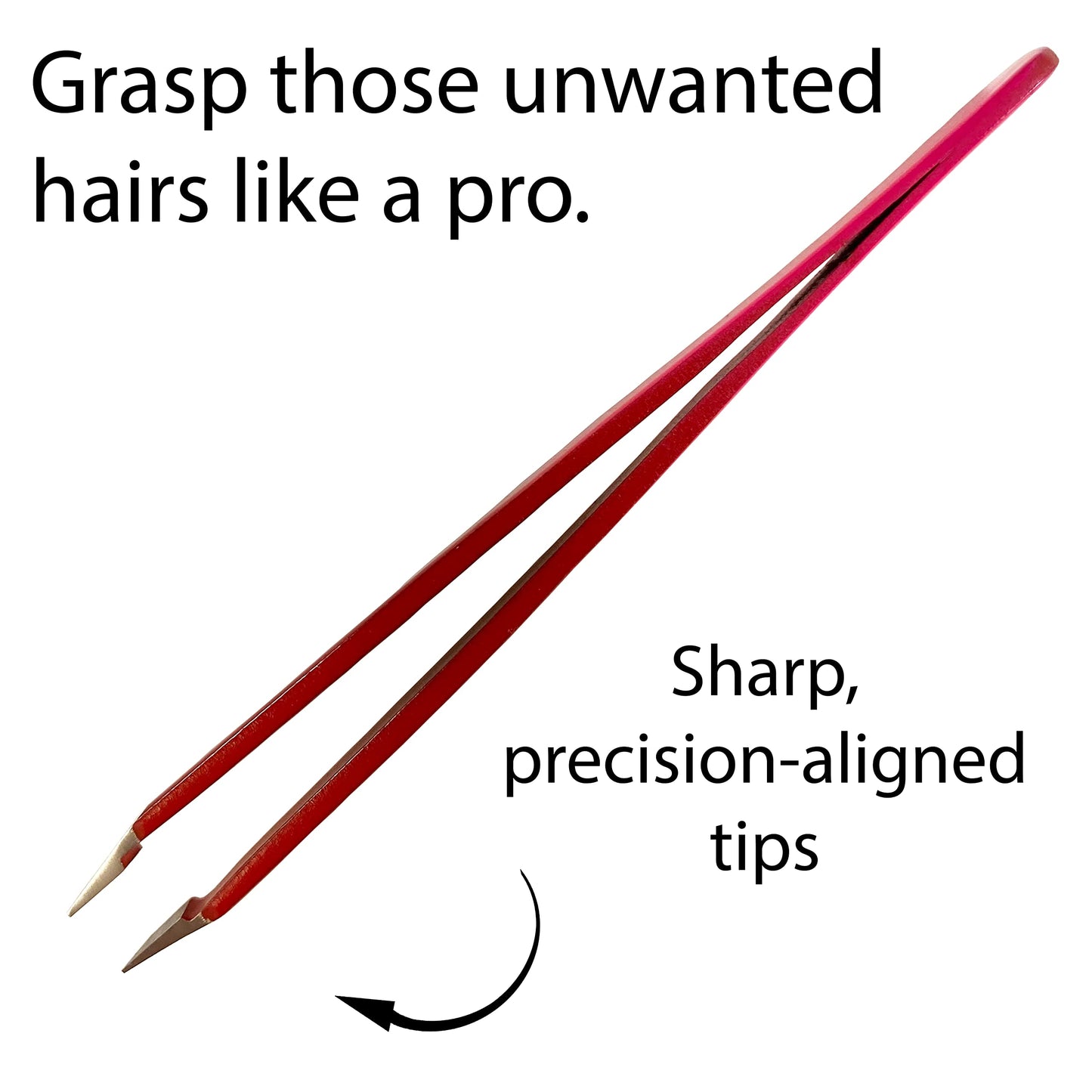 Zizzili Basics Tweezers - Limited Edition Red Delight Slant Tip - Best Tweezer for Eyebrow, Facial Hair Removal and your Precision Needs Beauty and Personal Care Zizzili Basics