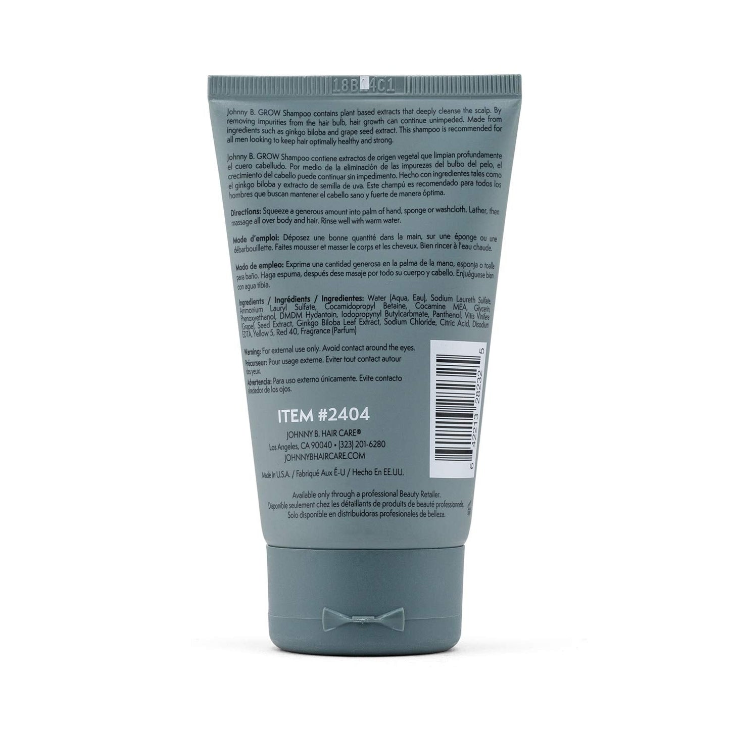 JOHNNY B. Professional Grow Hair Shampoo 3.3 oz. Beauty & Personal Care JOHNNY B.