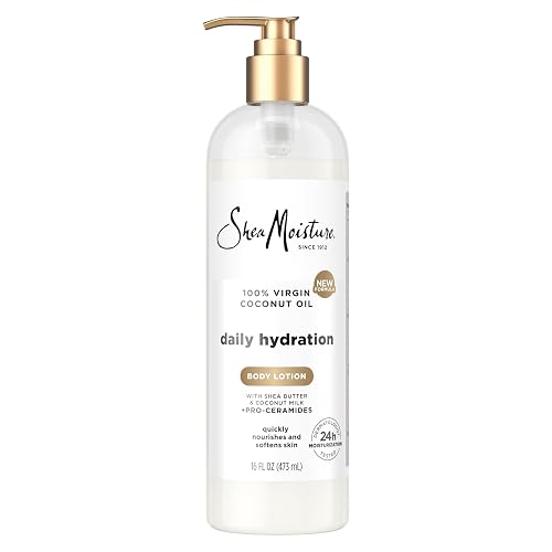 SheaMoisture Daily Hydration Body Lotion with 100% Virgin Coconut Oil, Shea Butter, Coconut Milk and Pro-Ceramides, Quickly Nourish & Soften Skin, 24H Beauty & Personal Care Shea Moisture
