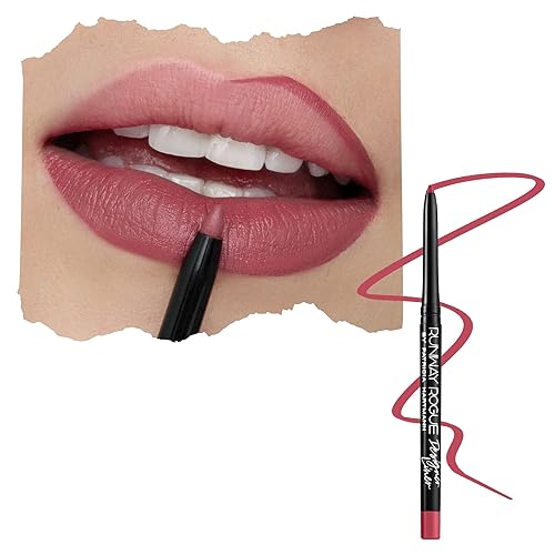 Runway Rogue Designer Liner Lip Pencil, Matte Muted Raspberry Lip Liner Pencil and Lip Liner Sharpener, ‘Open Call’ Beauty & Personal Care Runway Rogue