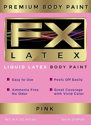 Liquid Latex - Face and Body Paint, Ammonia Free, Easy On and Off, Cosplay Makeup, Create Professional Monster, Zombie Arts 16 Oz (Pink) Beauty & Personal Care Liquid Latex Fashions