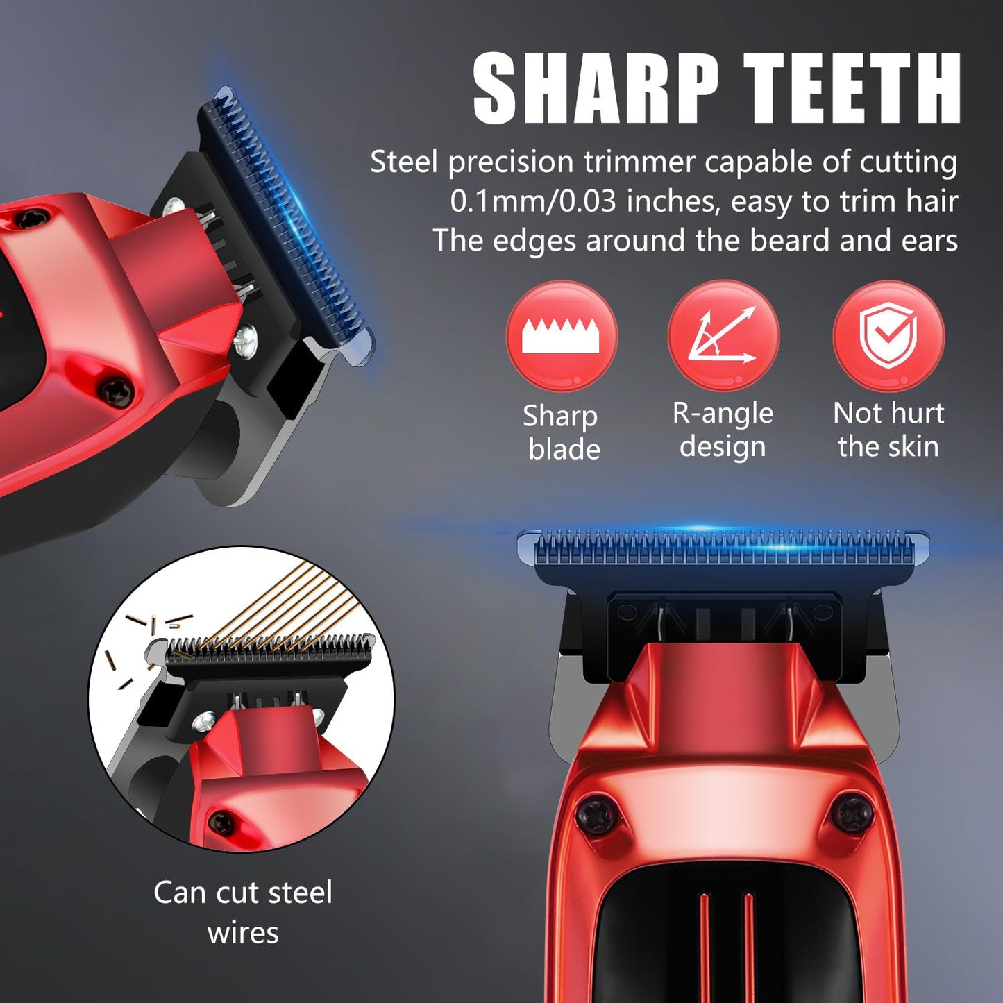 Professional Hair Clippers for Men, Cordless Trimmers Kit with LED Display,4 Limit Combs, Electric Beard Trimmer Haircut Grooming Gift for Women Beauty and Personal Care QDKVTNDJZ
