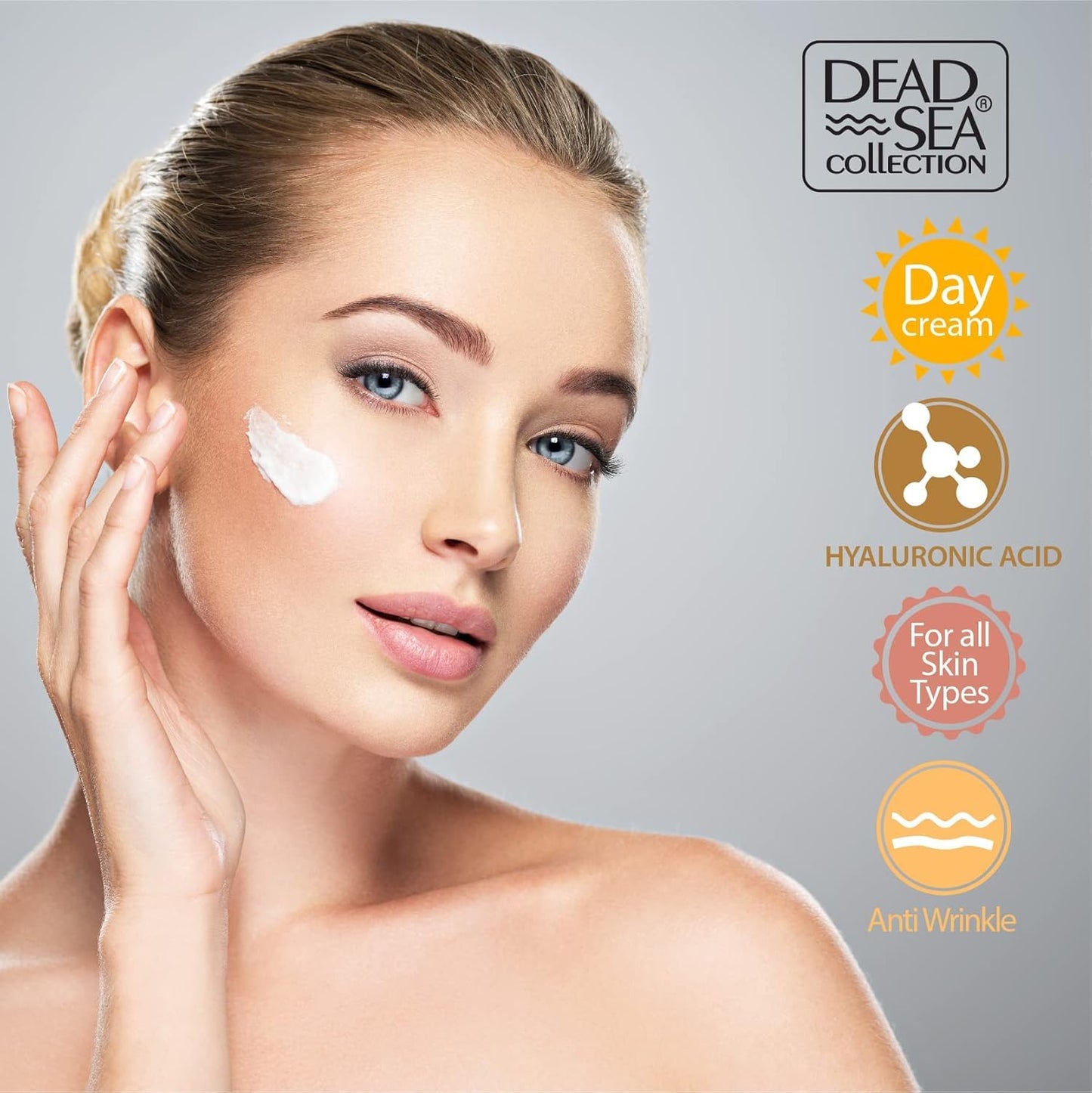 Dead Sea Collection Day Cream for Face with 5% Hyaluronic Acid, Dead Sea Minerals, and Vitamin E - Anti Aging Nourishing Skin Care Moisturizer Beauty & Personal Care Dead Sea Collection