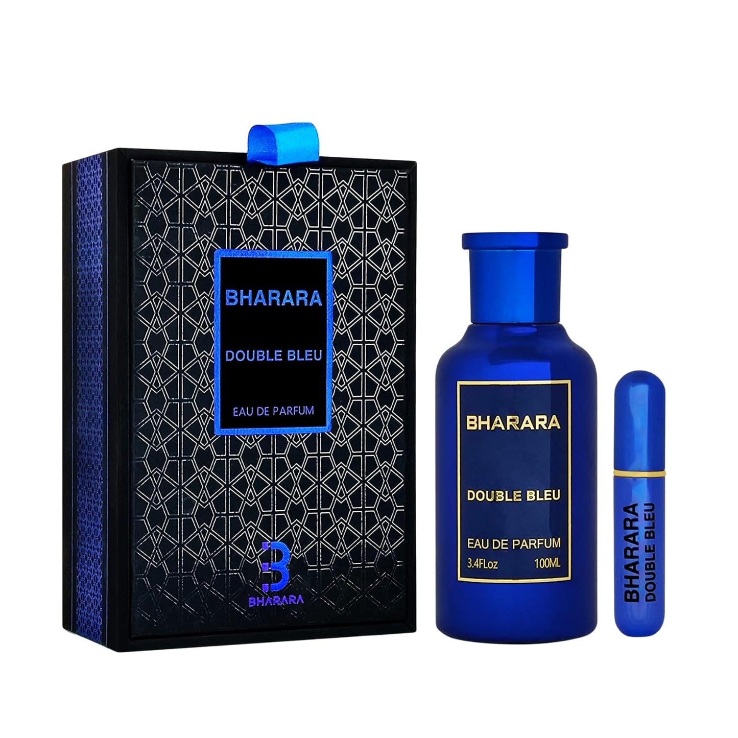 Bharara Double Bleu Pour Homme Eau De Parfum For Men 3.4 oz /100 ML Beauty & Personal Care B Bharara