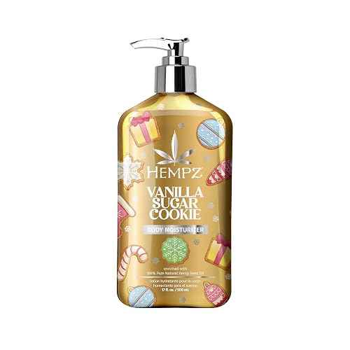Hempz NEW Vanilla Sugar Cookie Body Moisturizer, Body Lotion, Fall Skin Care for Men & Women, Limited Edition, 17 fl.oz. Beauty & Personal Care Hempz