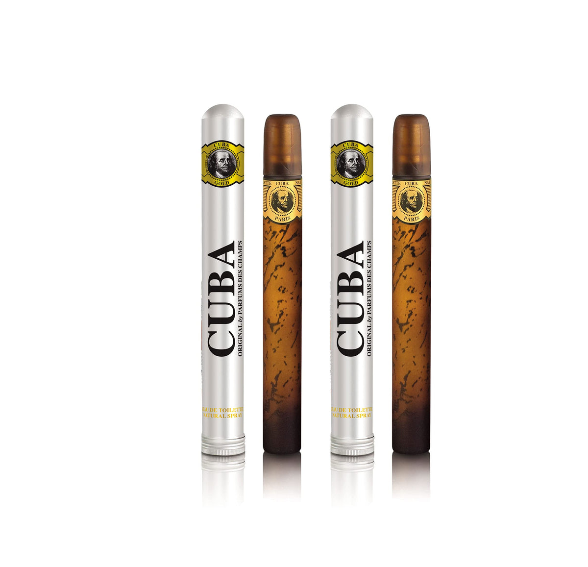 Cuba 1.17 fl. oz. Eau De Toilette Spray | Fragrance for Men (Pack of 2) (Gold) Beauty & Personal Care Cuba