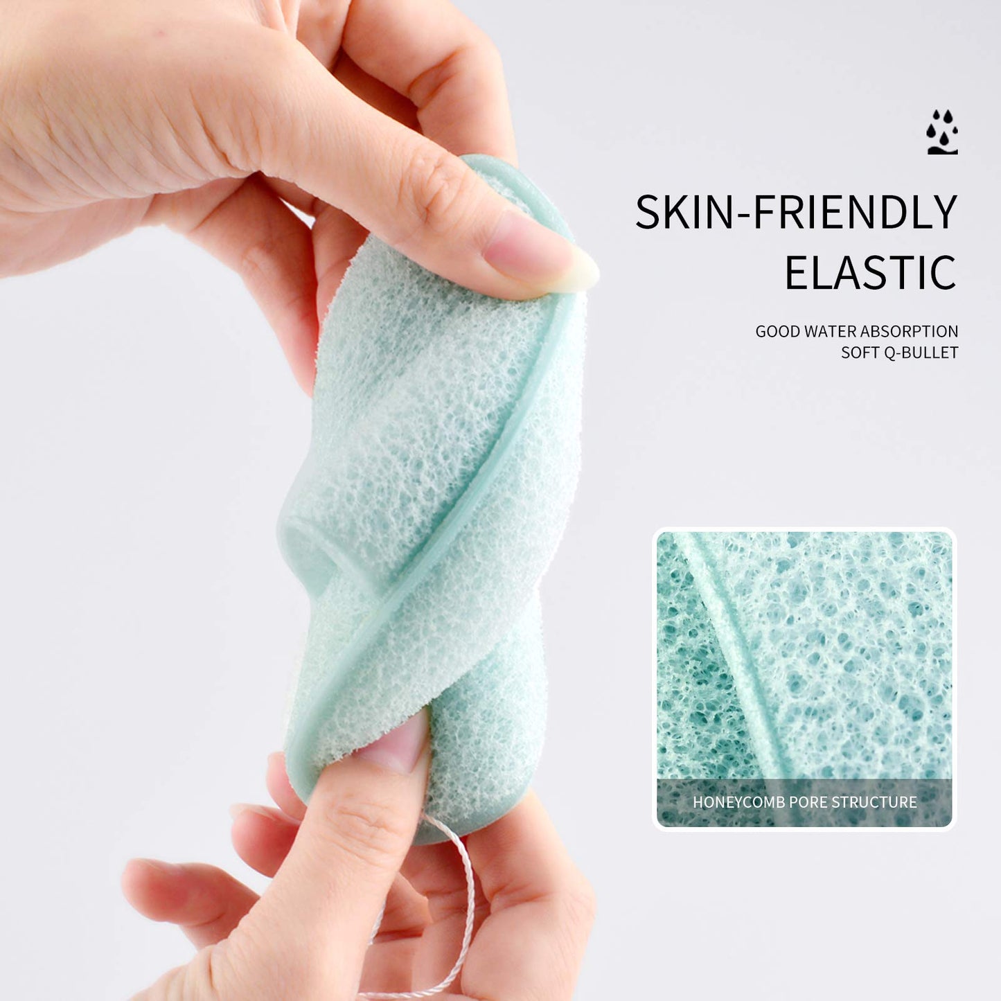 DAGEDA 2 PCS Konjac Facial Sponge, Deep Pore Cleansing and Exfoliating Blackheads, Daily Facial Cleansing, Makeup Remover, Glove Bath Sponge, Suitable Beauty & Personal Care DAGEDA