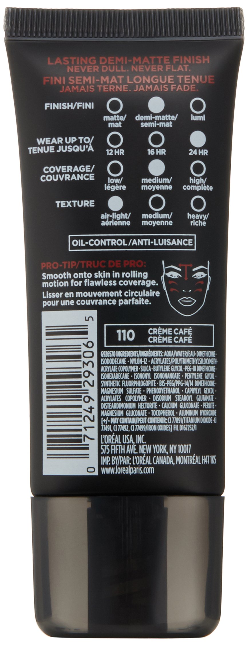 L'Oréal Paris Infallible Pro-Matte Foundation, Créme Café, 1 fl. oz.