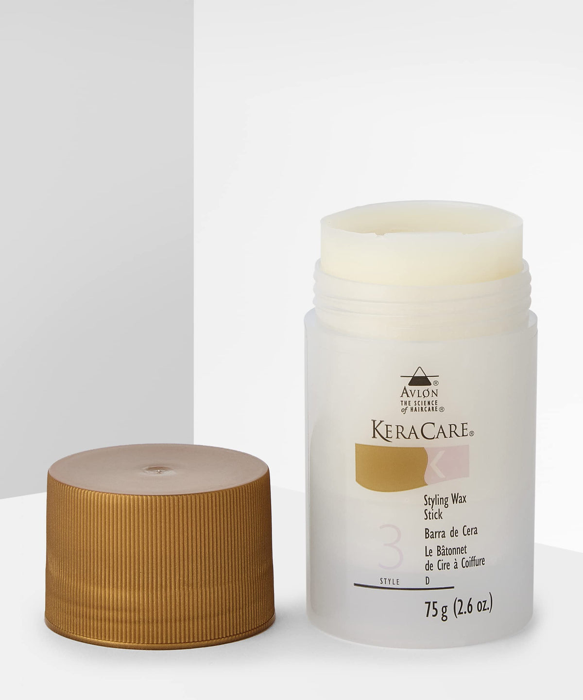 KeraCare Hair Wax Stick 2.6oz - Slicked Back Hair, Buns & Ponytails - Professional Frizz, Flyaway, & Edge Control - Castor Seed Oil - For All Hair