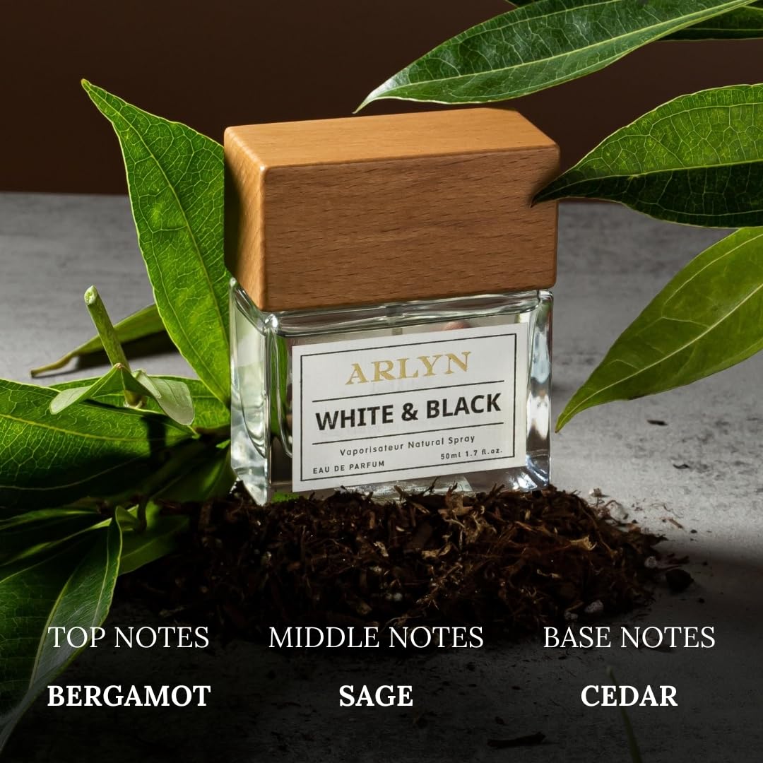 ARLYN White & Black Eau De Parfum Inspired by Y.SL Y, Long-Lasting Perfume for Men, Vegan & Eco-Conscious with Clean Ingredients, Citrus,Sage Beauty & Personal Care ARLYN BY BELLEVUE PARFUMS