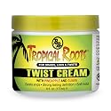 Bronner Bros Tropical Roots Twist Cream - Styling & Twisting Cream for Natural Hair, Braids, Locs & Twists - Seals Ends, Soft Hold, No Flaking & No Beauty & Personal Care Bronner Bros