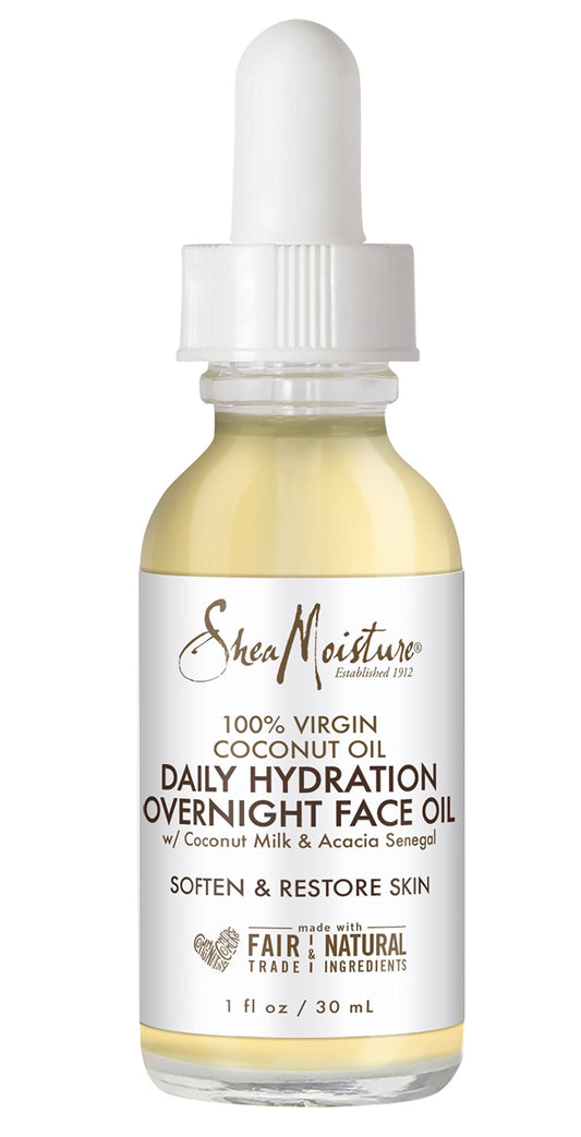 SheaMoisture Overnight Face Oil for All Skin Types 100% Virgin Coconut Oil for Daily Hydration 1 oz Beauty & Personal Care SheaMoisture