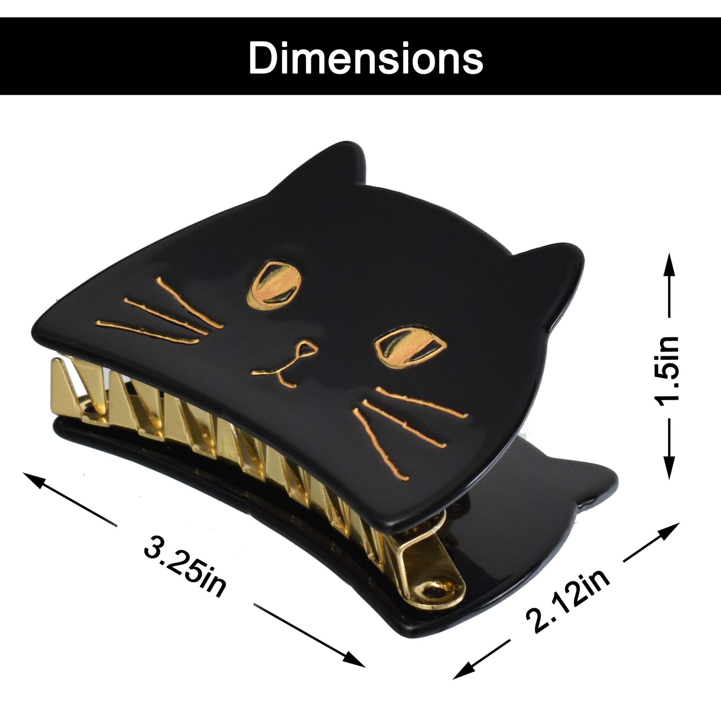 Shag Wear Women's Cat Claw Stay-In-Place Hair Clips Barettes (Black) Beauty & Personal Care Shag Wear