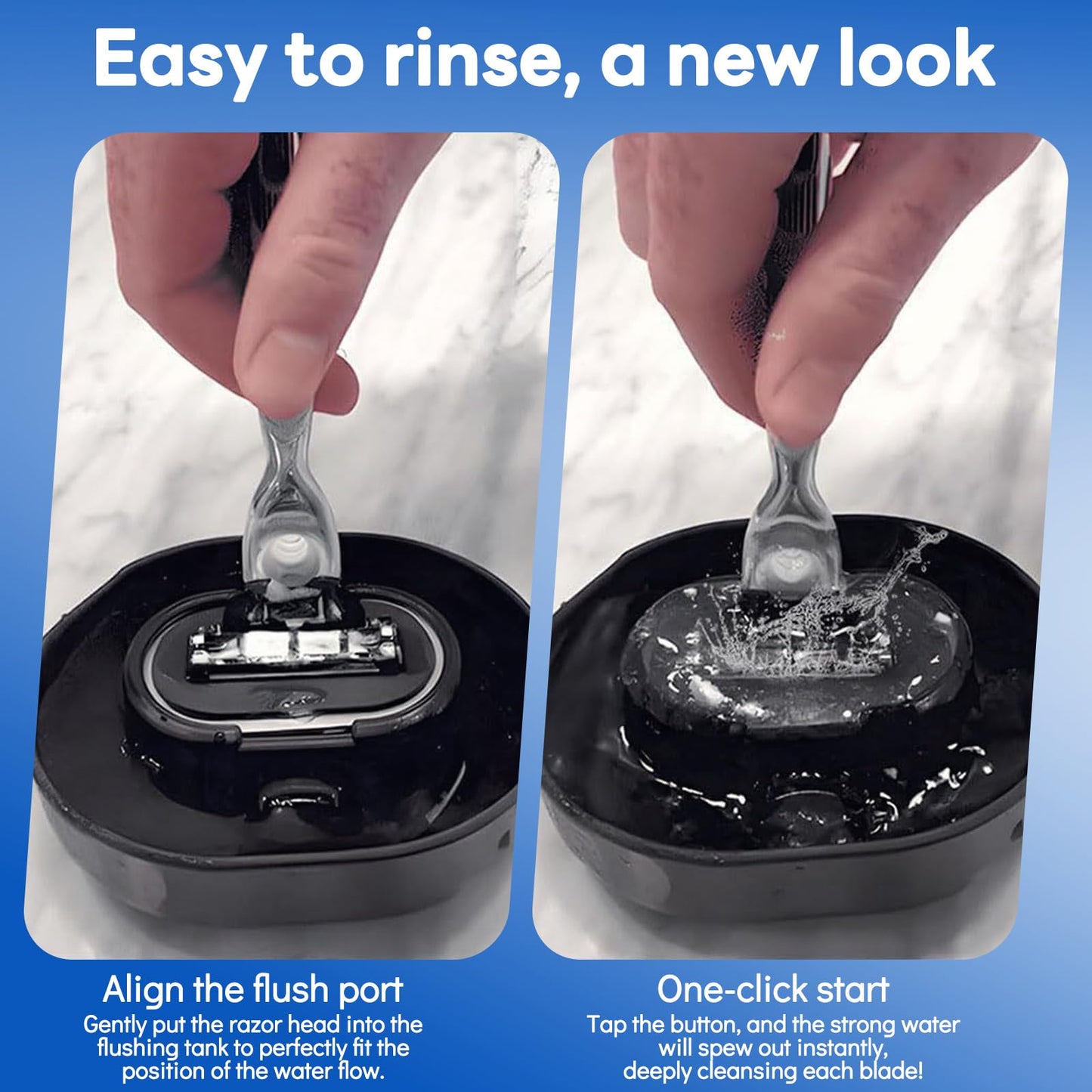 Shaving Razor Rinser Cleaner,razor cleaner,Portable Razor Rinser for Shave,Applies to Most Hand Shavers,Quick Cleaning,Say Goodbye to Clogged Razors Beauty and Personal Care Zoanchig